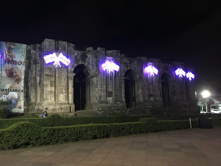 Cartago Ruins After Dark Lit Up