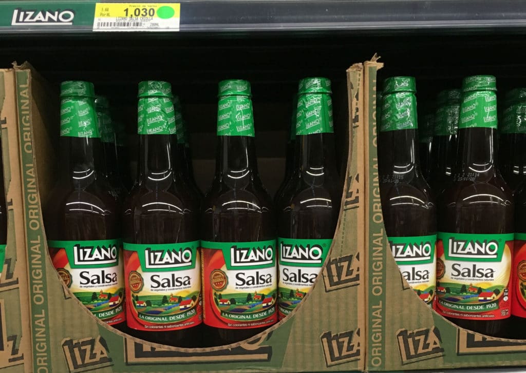 Salsa Lizano bottles at Supermarket