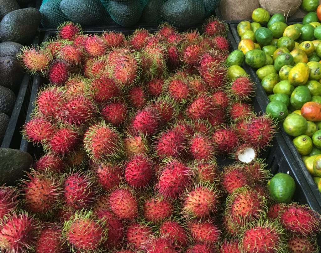 Rambutans for sale at market