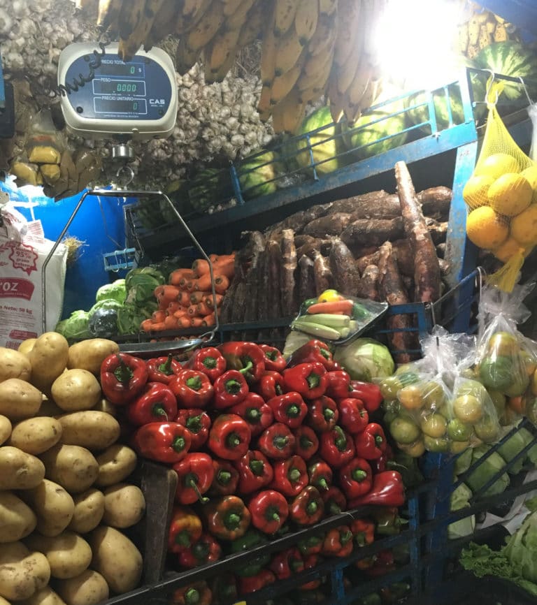 Fresh vegetables at the market