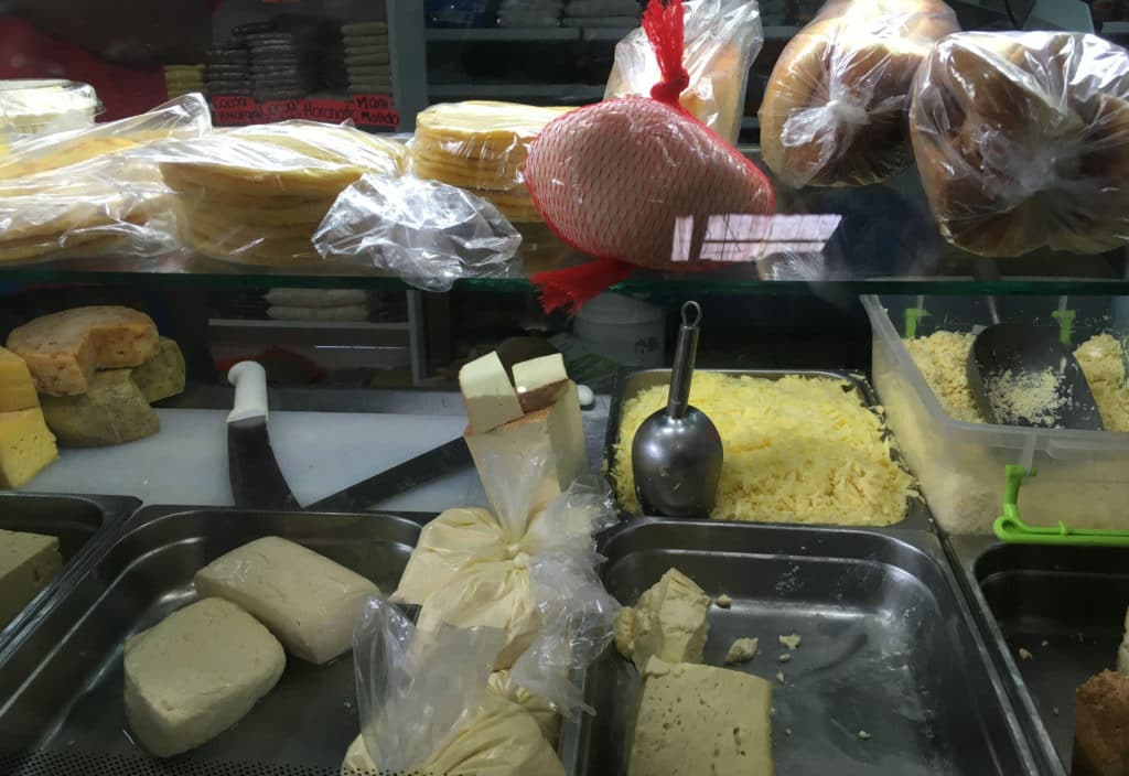 Cheese for sale at market