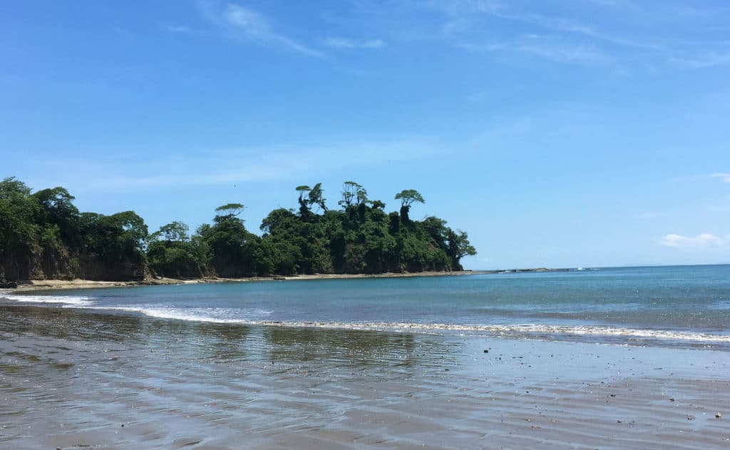 Beach in Costa Rica during green season